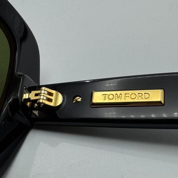 Tom Ford Sunglasses Icon TF1279 01N Black Butterfly Frame Green Lens 55mm New main image 14